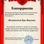 Малышкина Вера Ивановна Малышкина Вера Ивановна