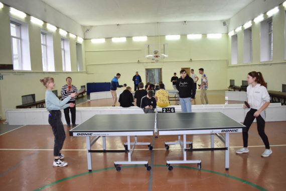 Первенстве техникума по настольному теннису