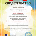 Малышкина Вера Ивановна Малышкина Вера Ивановна