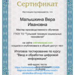 Малышкина Вера Ивановна Малышкина Вера Ивановна