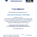 Шестова Елизавета Сергеевна Шестова Елизавета Сергеевна