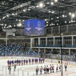 Посетили в Ледовом дворце товарищеский хоккейный матч между командами Правительства Тульской области и Санкт-Петербурга